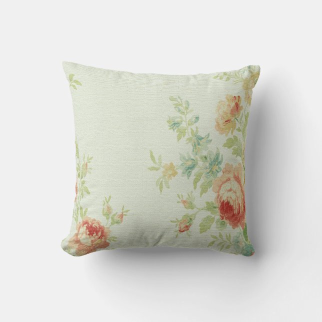 Almofada Rosa Travesseiro-Pálido/pêssego do lance do rosa (Frente)