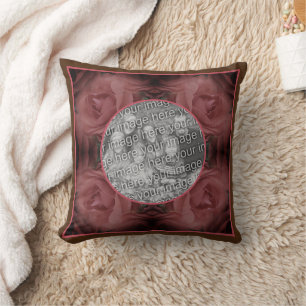 Almofada Rosa vermelha Flor Natureza Frame Adicionar Sua Fo