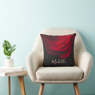 Almofada Rosa vermelha monográfica personalizada fotografia