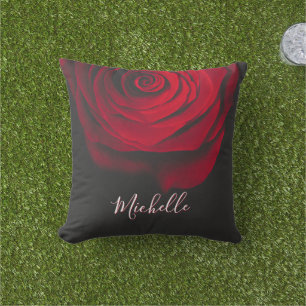 Almofada Rosa vermelha monográfica personalizada fotografia