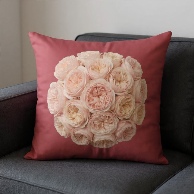 Almofada Rosas Bege e Champanhe (Criador carregado)