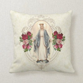 Almofada Rosas católicos da Virgem Religiosa Maria