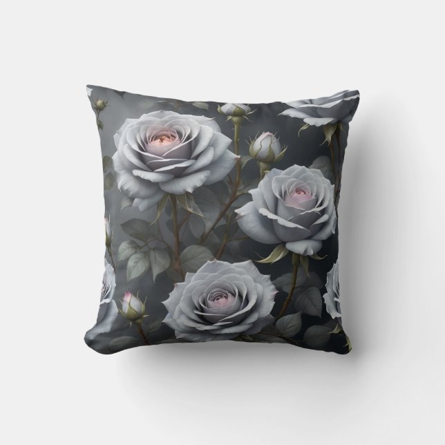 Almofada Rosas cinzas (Frente)