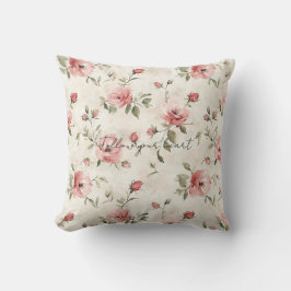 Almofada Rosas Cor-de-Rosa Floral