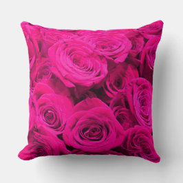 Almofada Rosas cor-de-rosa flores florais cor-de-rosa