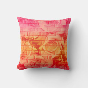 Almofada Rosas De Tijolo, Travesseiro decorativo Quadrado D