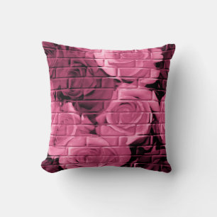 Almofada Rosas De Tijolo Travesseiro decorativo Quadrado De