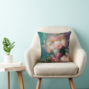 Almofada Rosas De Vintage Watercolor Pintados Em Todas As C