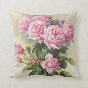 Almofada Rosas e belas artes de Zangão Paul de Longpre