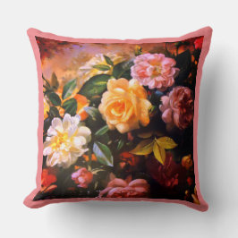 ALMOFADA ROSAS E MAIS FLORAL
