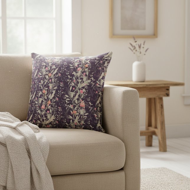 Almofada Rosas e Tulipas de Aquarela Floral Elegante (Criador carregado)