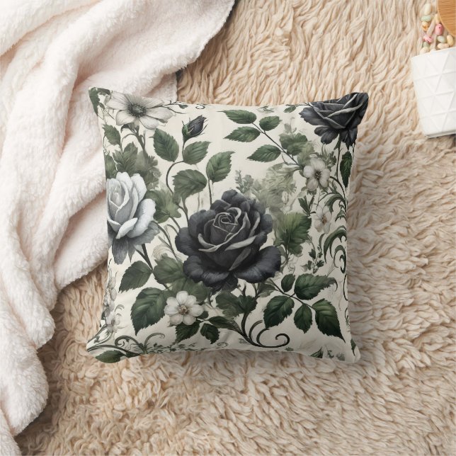 Almofada Rosas pretas (Cobertor)