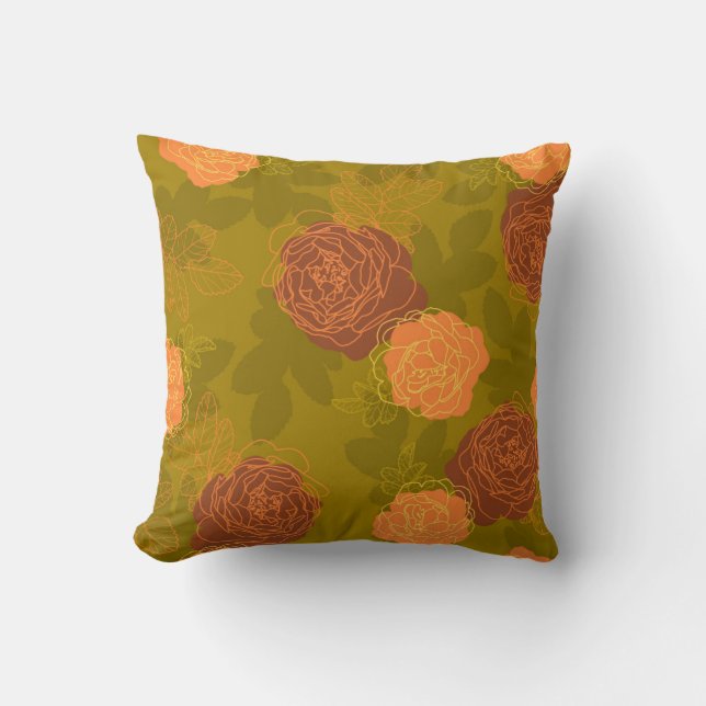 Almofada Rosas retro cores (Frente)