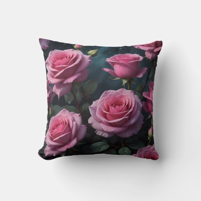 Almofada Rosas Rosa (Frente)