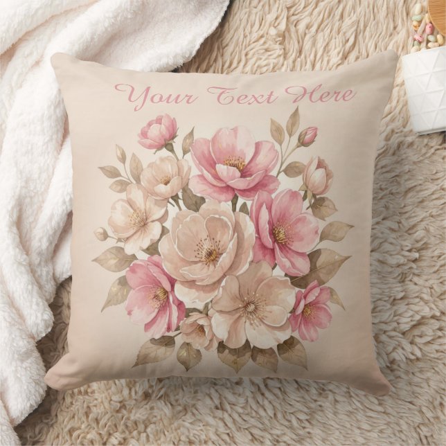 Almofada Rosas Rosa Doce (Cobertor)