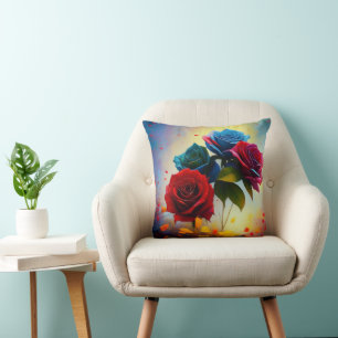 Almofada Rosas Tricolor, Cushion