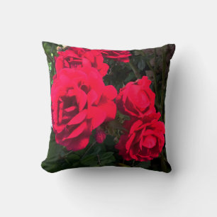 Almofada Rosas Vermelhas em Flor