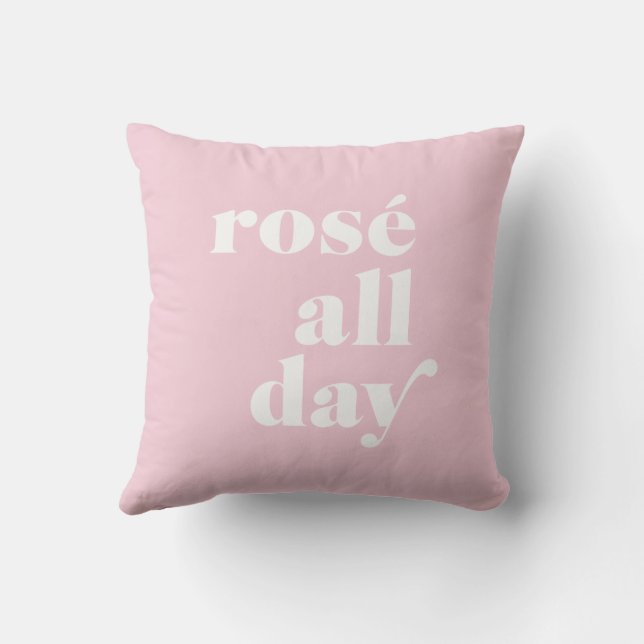 Almofada Rosé All Day Pink Travesseiro decorativo (Verso)