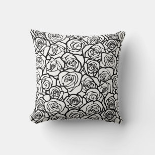 Almofada Roseiras negras e brancas de Girly Vintage