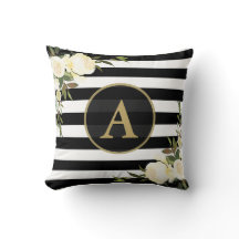 ROSES BRANCOS Dourados Monograma Branco Preto Stri