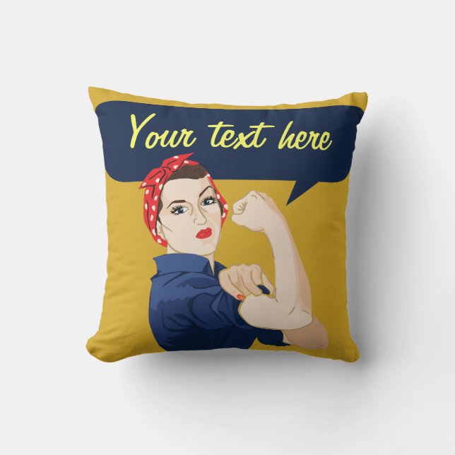 Almofada Rosie Riveter Personalizável (Frente)