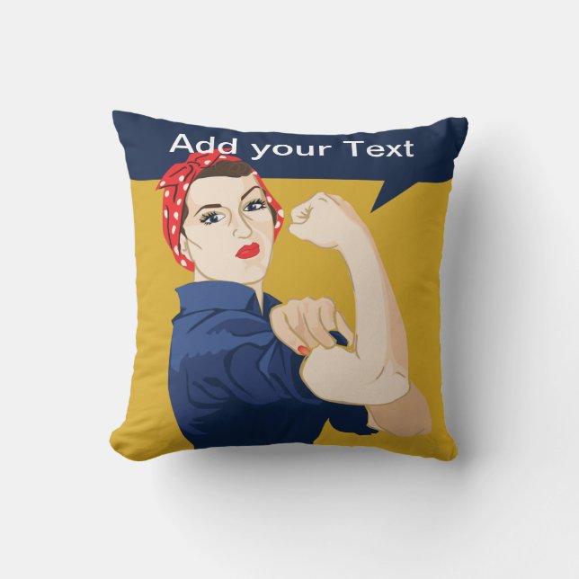 Almofada Rosie Riveter Strong Woman (Frente)