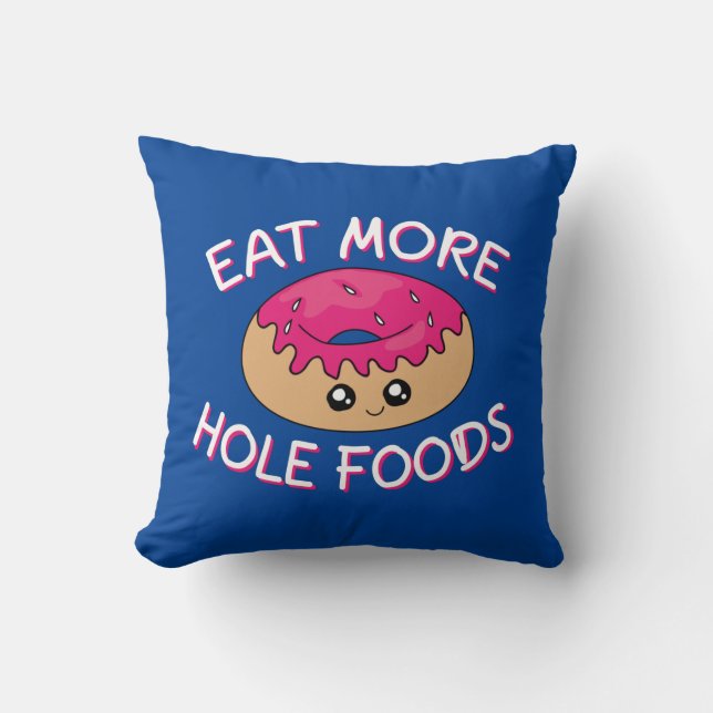 Almofada Rosquinha Lover Pun - Coma Mais Comidas Buracas (Frente)