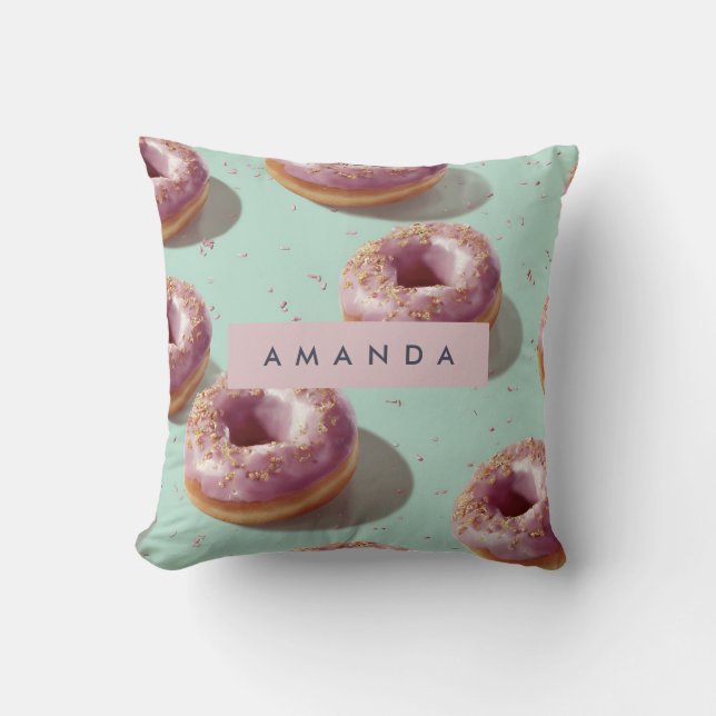 Almofada Rosquinhas e borrachas de Pastel Cute Personalizad (Frente)