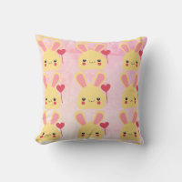 Rosto de coelho Kawaii com Coração