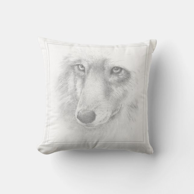 Almofada rosto de lobo (Frente)