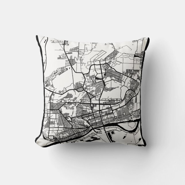 Almofada Rostov-on-Don Russia City Map (Frente)