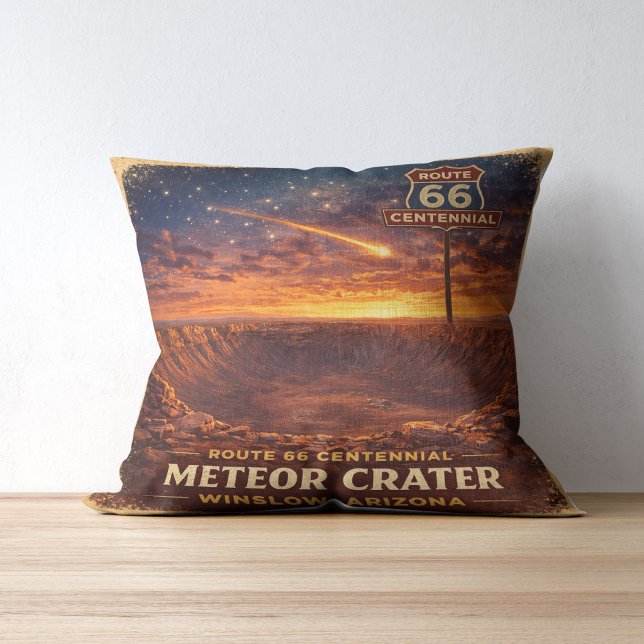 Almofada Rota 66 Centenário Cratera do Meteorito Cósmico (Criador carregado)