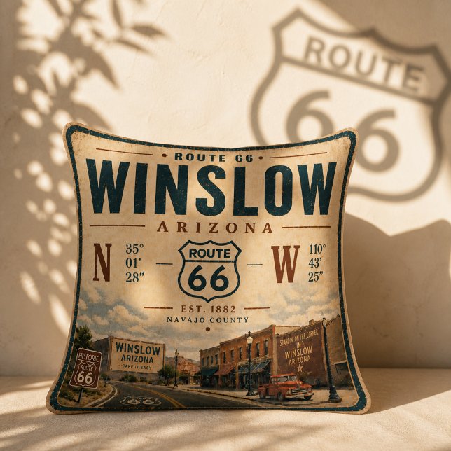 Almofada Rota Histórica 66 Winslow Comfort (Criador carregado)