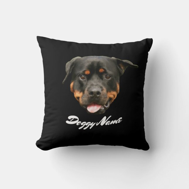 Almofada Rottweiler Cão Crie (Frente)