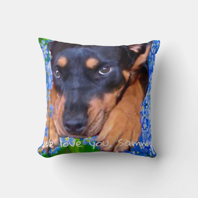Almofada Rottweiler Memorial Travesseiro para Hug (Frente)