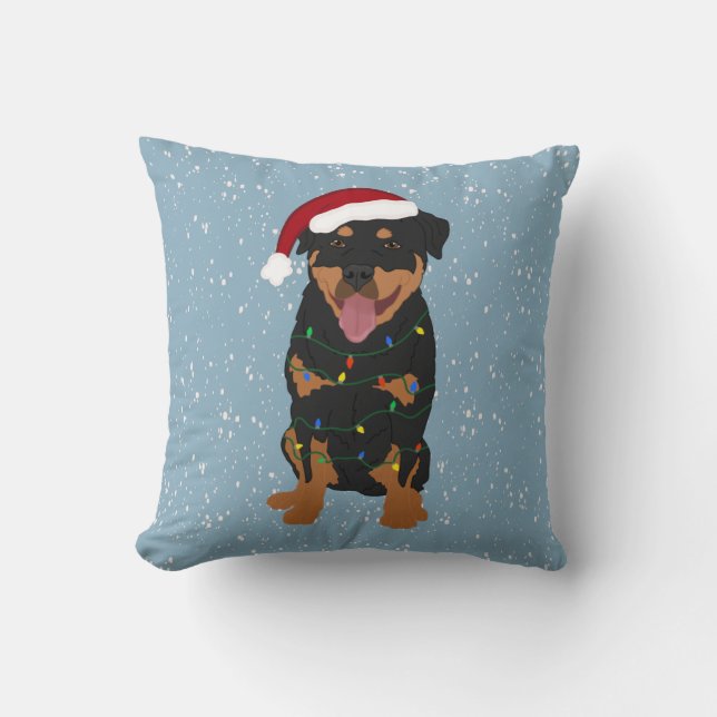 Almofada Rottweiler Natal (Frente)