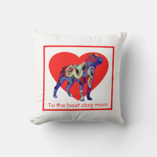 Almofada Rottweiler Silhouette Dog Heart Day