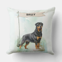 Rottweiler Watercolor Personalized Dog
