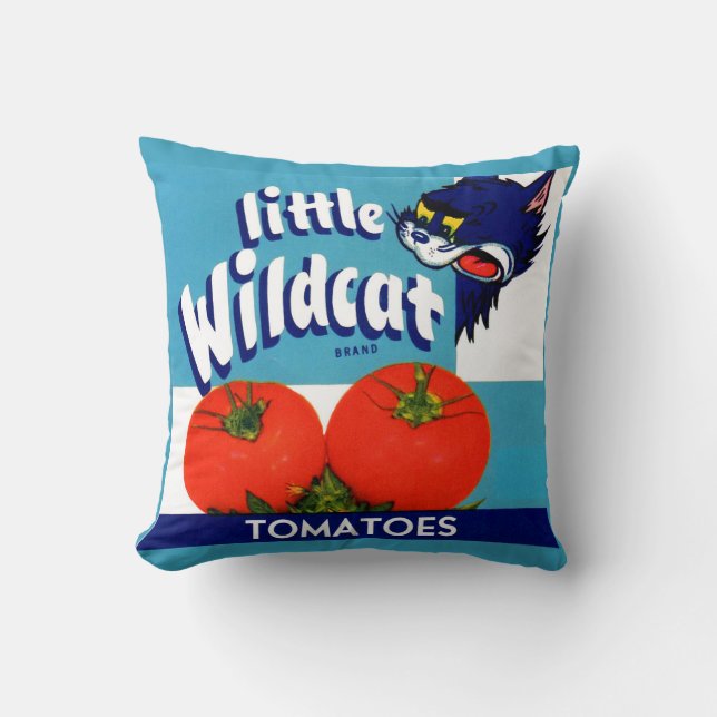 Almofada Rótulo da caixa de tomate Wildcat (Frente)