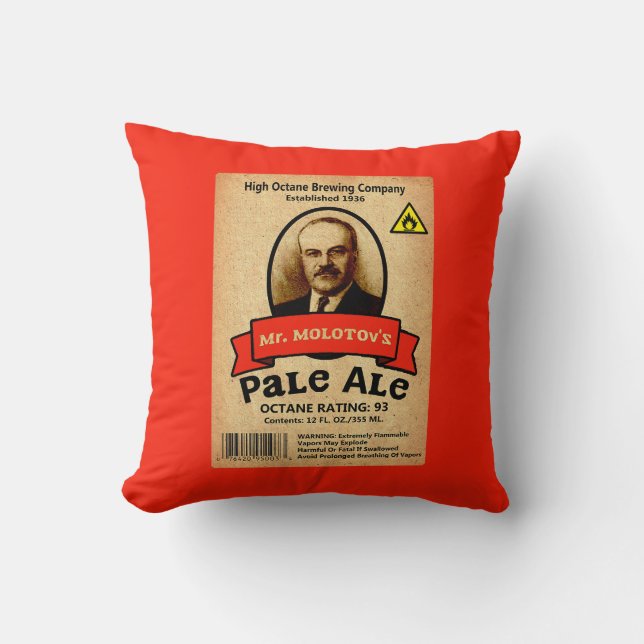 Almofada Rótulo de Ale Pale do Sr. Molotov (Frente)