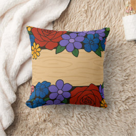 Almofada Rótulo do nome da flor