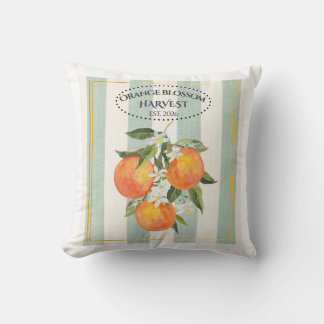 Almofada Rótulo Flor de Laranjeira - Cítrico Mediterrâneo