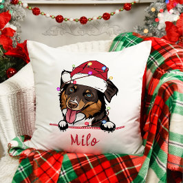 Almofada Rough Collie Dog - Presente de Natal Personalizado