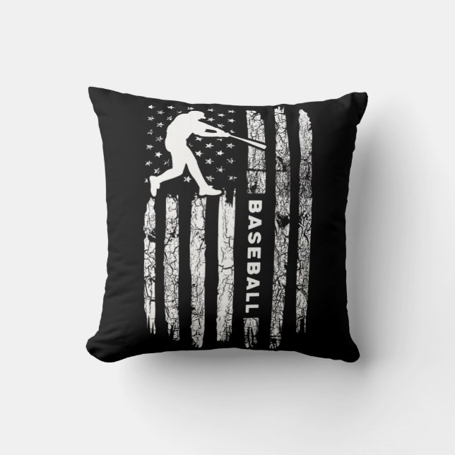 Almofada Roupa de Baseball de Bandeira Americana - Baseball (Frente)