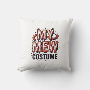 Almofada Roupa de Gato Miau engraçado de Halloween Design V