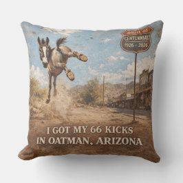 Almofada Route 66 Centennial Oatman Donkey Decor