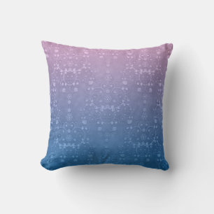 Almofada Roxo a Periwinkle Floral Intrincado Damasco