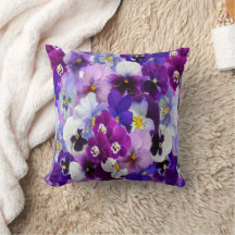 Roxo Azul Branco Pensamento Floral Flores