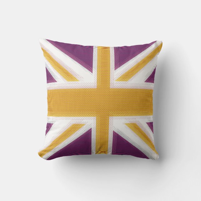 Almofada Roxo de Union Jack (Frente)