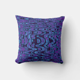 Almofada Roxo e Azul Legal Abstrato Tinta Tied Dye Ondas Re